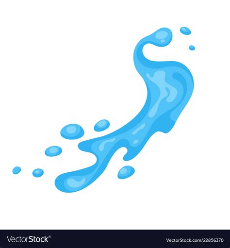 Water splash cartoon Royalty Free Vector Image