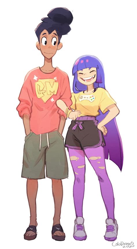 Miko Kubota And High Five Glitch Techs Drawn By Colonagrolaz