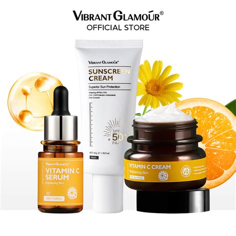 VIBRANT GLAMOUR Vitamin C Face Serum Cream Spf 50 Sunscreen Cream VC