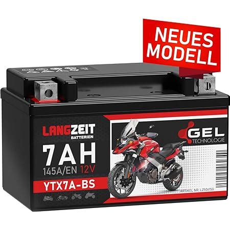 Bluemax Ytx A Bs Motorradbatterie Gel V Ah Ctx A Bs Starterbatterie