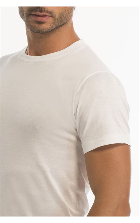 3 Pezzi T Shirt Uomo In Filo Di Scozia Girocollo Maglietta Intima