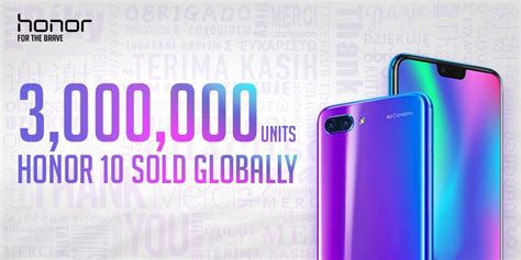 Honor 10 achieved 3 million units shipment in the global market
