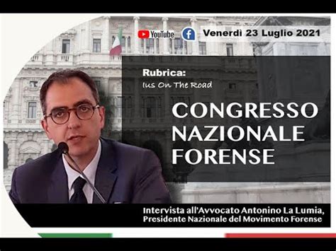 Intervista Al Presidente Del Mf Avvocato Antonino La Lumia In Vista Del