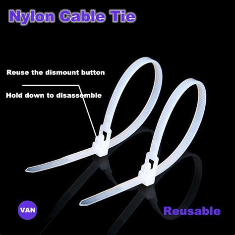 Black Releasable Nylon Cable Ties Mm Pcs Loose