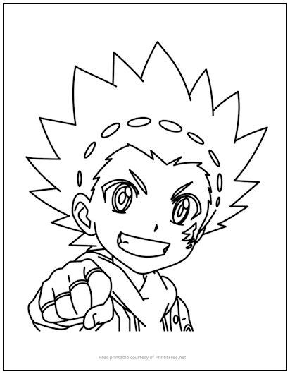 Valt Aoi Beyblade Coloring Page Print It Free Coloring Home