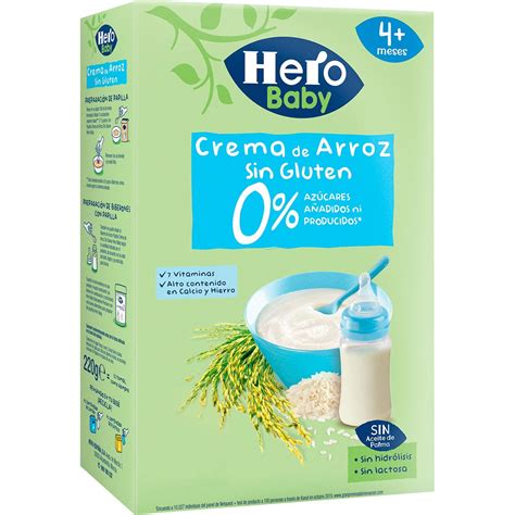 Papilla De Crema De Arroz Sin Gluten Sin Lactosa Desde 4 Meses Envase