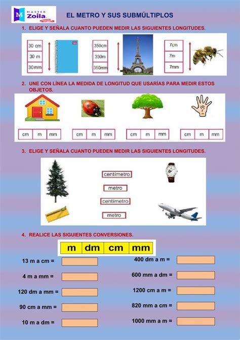Ejercicio De El Metro Y Sus Subm Ltiplos En Unidades De Longitud