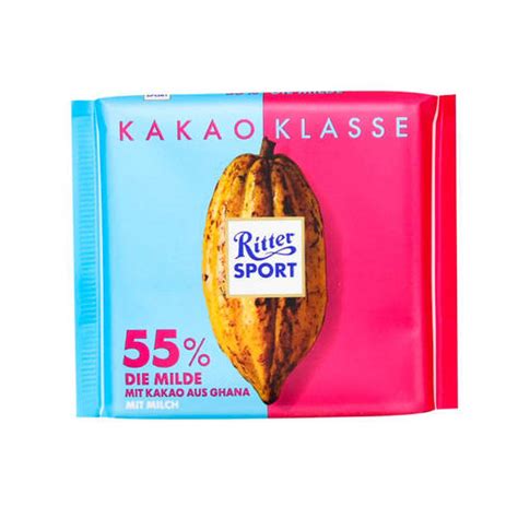 Купить Шоколад Ritter Sport молочный с увеличенным содержанием какао 55 ...