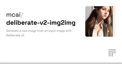 Mcai Deliberate V Img Img Run With An Api On Replicate