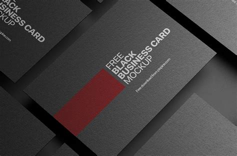 Free Black Business Card Mockup | Download Free | Pixpine