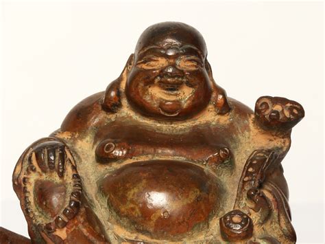 4 Brass Small Laughing Buddha Statue Exotic India Art