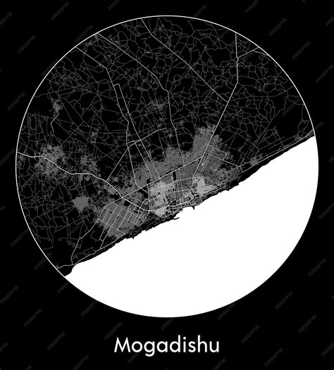 Premium Vector | City Map Africa Somalia Mogadishu vector illustration