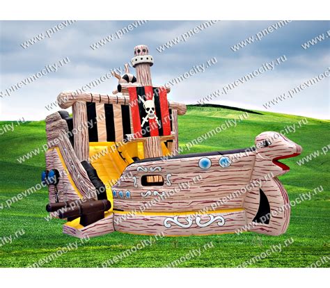 Надувная батут горка Корабль "Пиратская шхуна" - купить за 285 800.00Р ...