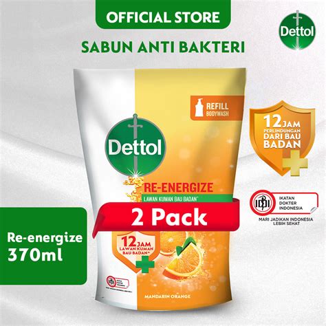 Jual Dettol Sabun Mandi Cair Anti Bakteri Re Energize 370 Gr X2