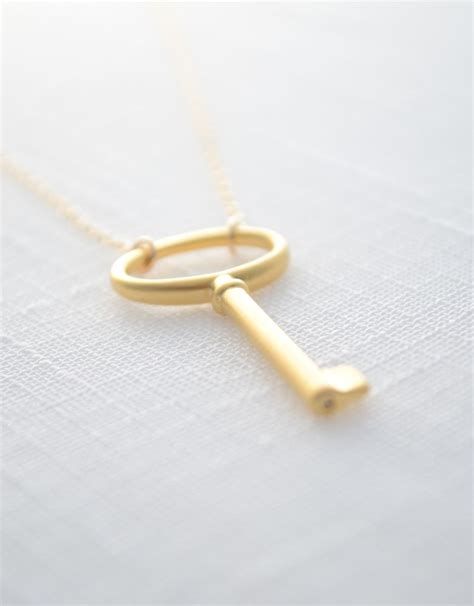 gold key necklace | Gold key necklace, Key necklace, Jewelry