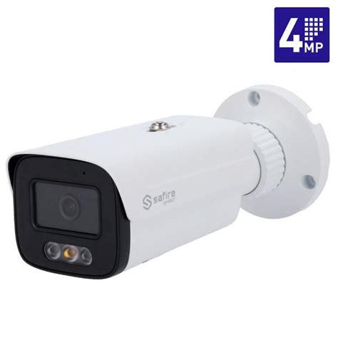 Safire Smart Telecamera Ip Bullet 50mt Ir E Led Bianco 4mp Ai