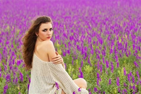 Curly Brunette Stock Image Image Of Alluring Attractive 36134065