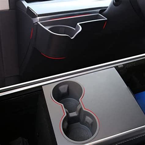 Cup Holder Insert For Tesla Model Y Model 3 2023 2022 2021 With Dashboard Cup Holder