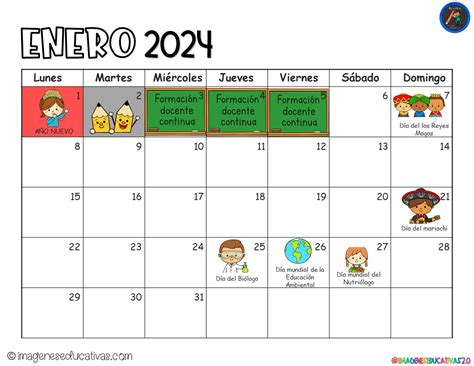 Calendario Escolar 2023 2024 Con Efemerides En Blanco Y Negro Para