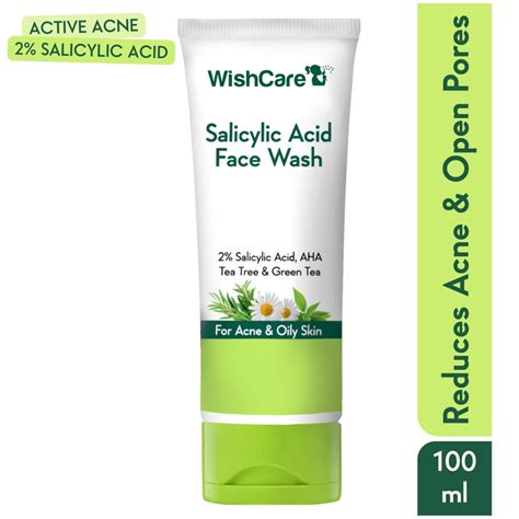 Buy Wishcare 2 Salicylic Acid Face Wash With Aha Greentea Chamomile