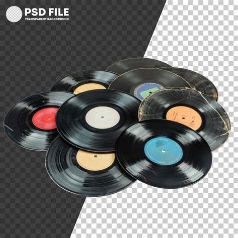 Pile Disques Vinyles Psd 4 000 Modèles Psd Gratuits De Haute Qualité