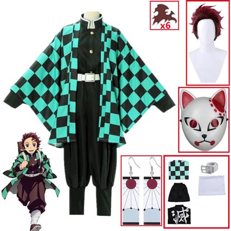 Купити Demon Slayer Kimetsu No Yaiba Tanjiro Kamado Cosplay Costume