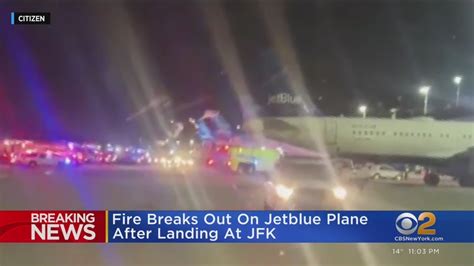 Fire On JetBlue Plane Landing At JFK YouTube