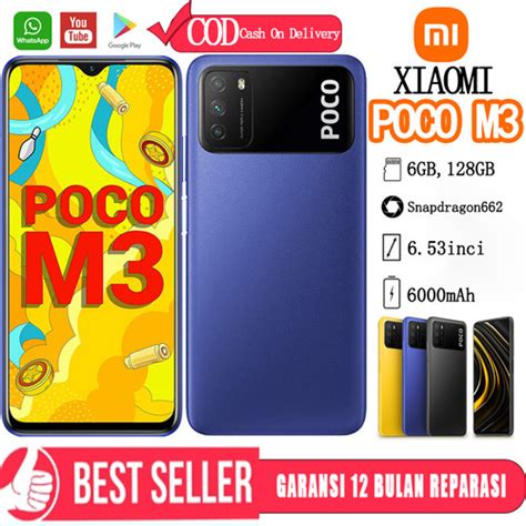 Jual Xiaomi Poco M3 Ram 6GB Rom 128GB 6 128 4 128 HP Garansi Tam 1