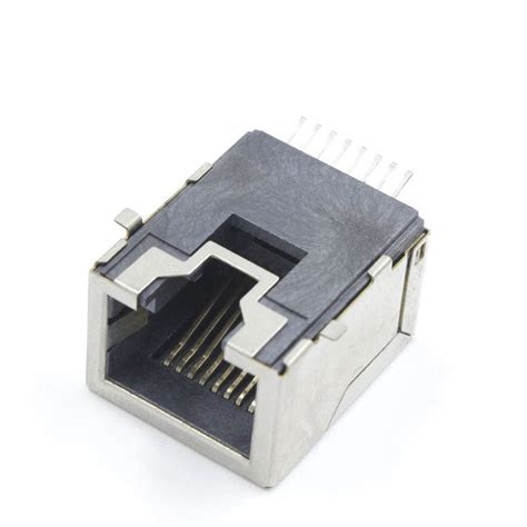 Network Right Angle Rj45 Connector 10 100 Single Port Shielded Tm56s811exx43