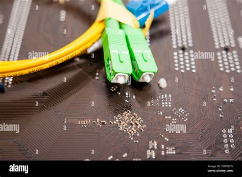 Fiber Optic Patch Cord Stock Photo Alamy