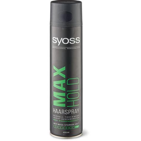 Syoss Max Hold · Hairspray · Hold 5/5 • Migros