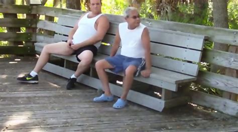Mature Gay Couple Has Interracial Bareback Sex Outdoors