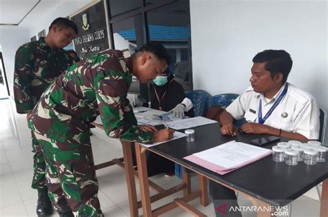 BNNP Sulawesi Tenggara Tes Urine Anggota Denpom XIV 3 Kendari ANTARA