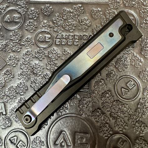 Reate EXO V2 D/E Gravity Knife Titanium PVD Handle w/ Titanium Heat ...