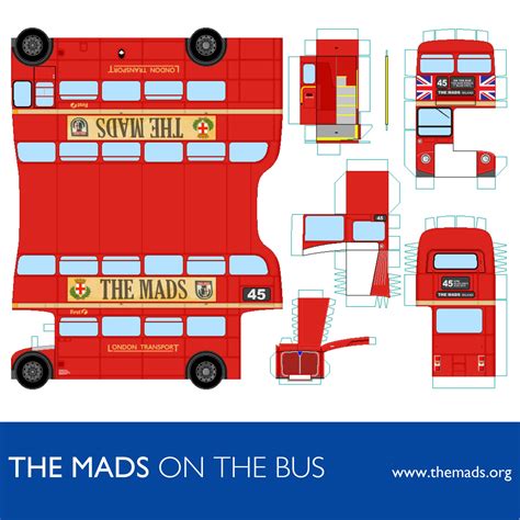 The Mads: News! "On The Bus" Paper MODel Created by Cpt.Stax