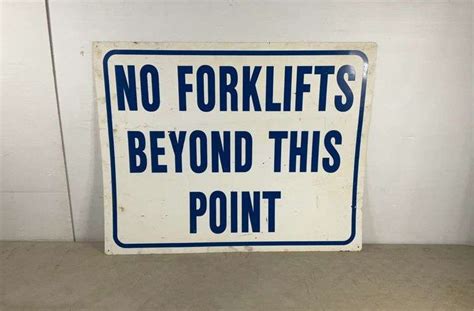 Flexible Poly Warning Sign No Forklifts Beyond This Point X