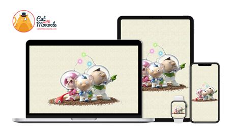 Pikmin 3 Leaders Wallpaper - Cat with Monocle