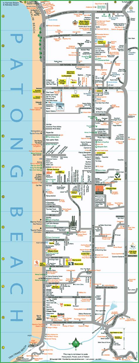 Patong map - map of Patong Phuket - Hotel, guesthouse, markets, banks other landmarks in Patong ...