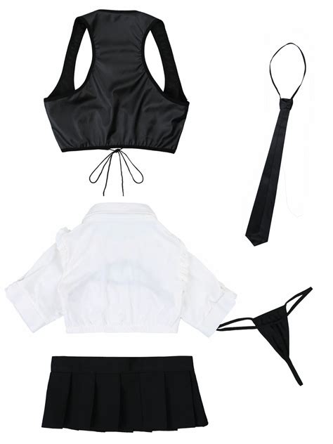 Women S Sexy Cosplay Lingerie Set School Girl Sailor Suit Police Officer Uniform EBay