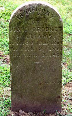 Pvt David Crockett Williams Homenaje De Find A Grave