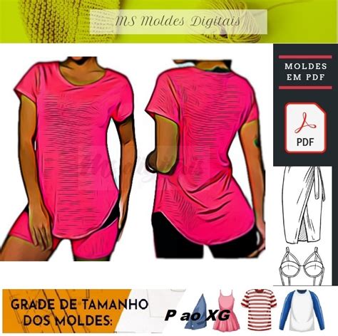 Molde De Camisa Feminina Fitness Map Moldes Hotmart