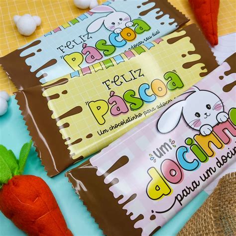 Barra de Chocolate Embalagem Páscoa Elo7 Produtos Especiais