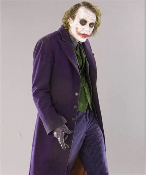 Heath Ledger The Dark Kngiht Joker Purple Coat