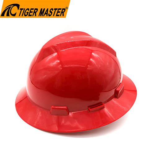 Red V Guard Full Brim Abs Shell Safety Helmet For Construction Buy