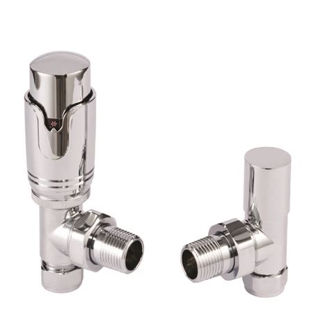 Arne Thermostatic Angled Radiator Valve Chrome