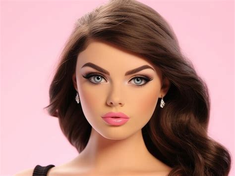 Premium Photo Brunette Barbie Model