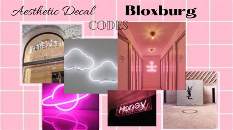 Aesthetic Decal Codes Roblox Bloxburg Youtube