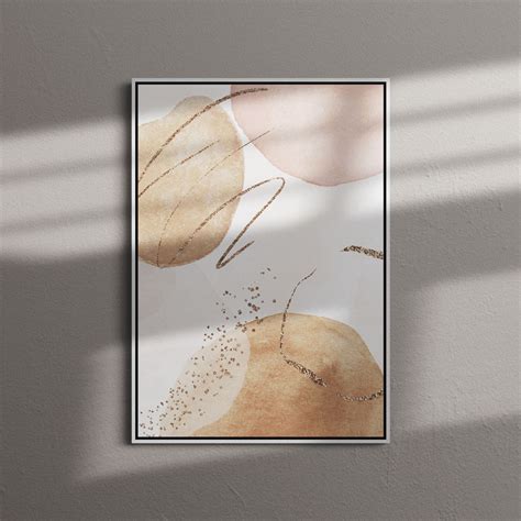 Quadro Decorativo Abstrato Aquarela Tons De Nude Galeria Poesia Muda