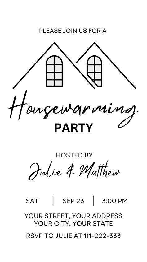 Editable Housewarming Invitation Modern Minimalist Digital Etsy