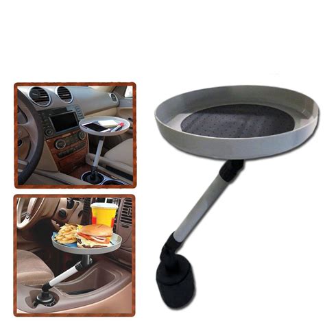 Car Swivel Mount Holder Travel Cup Coffee Table Stand Food Tray - Dash Safe